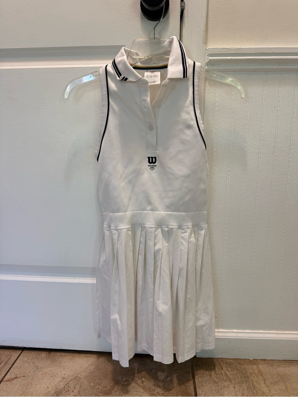 Wilson White Tennis Dress with Navy Trim